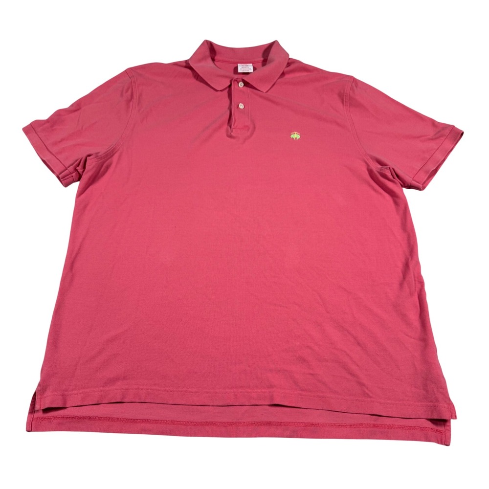 Brooks Brothers Polo Shirt Mens XXL Pink Supima Cotton Performance Original Fit